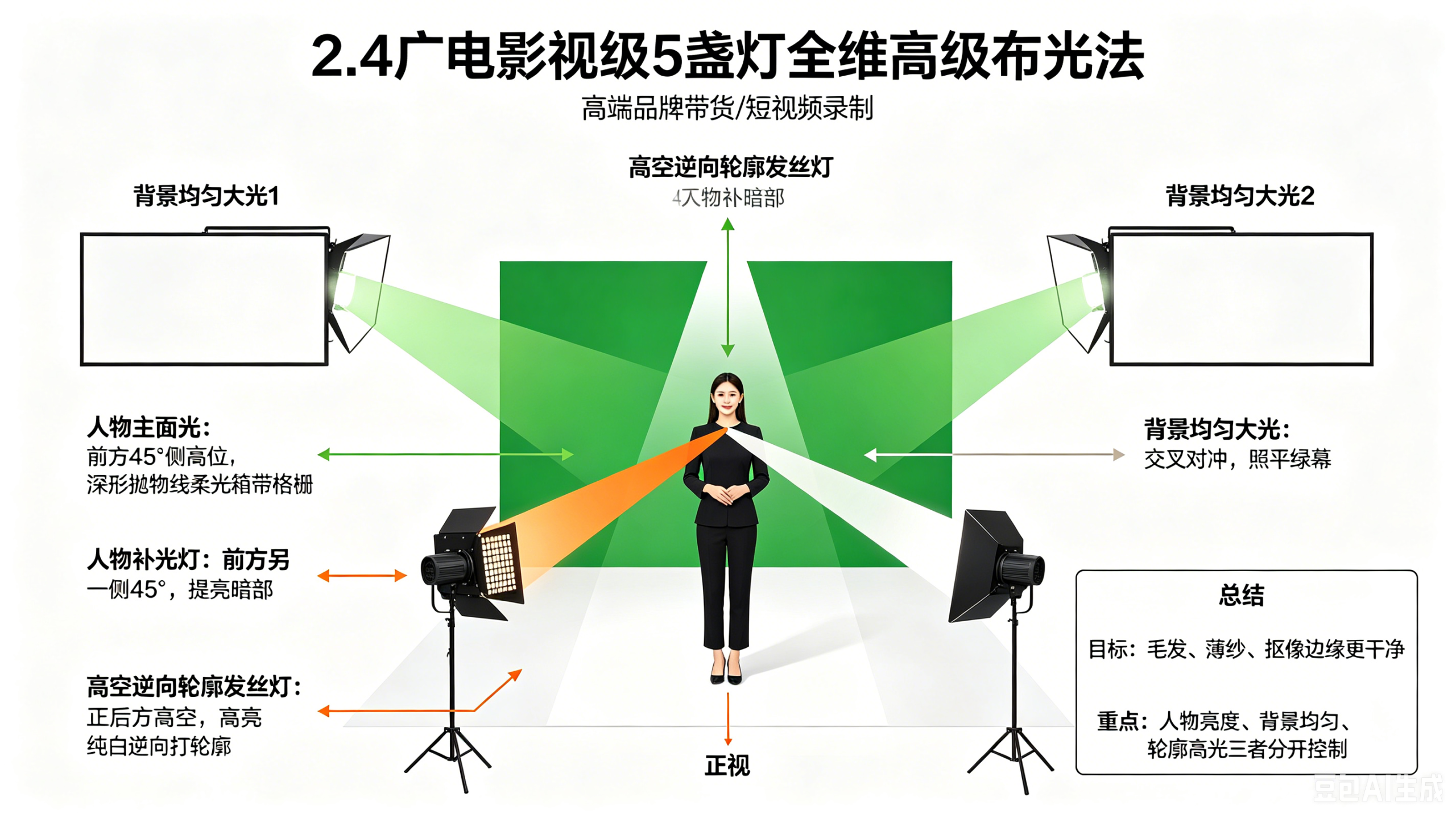 五灯布光演示图